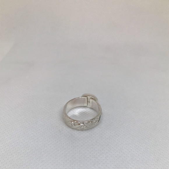 Larimar Ring Handmade Oval Cabochon AA-Grade 8x10mm - Picture 4 of 4